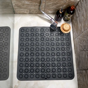 Main Shop Kare Masajlı Silikon Banyo & Duş Kaydırmazı Antrasit Renk GP-150