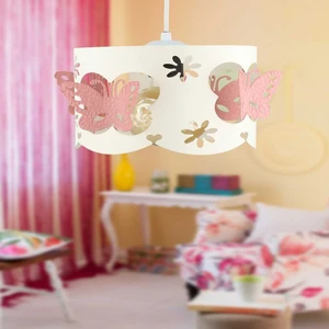 Alara Tekli Avize Beyaz Pembe Kelebek