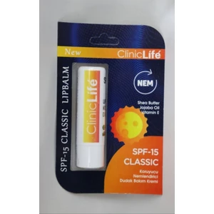 Clinic Life Dudak Bakım Kremi 4,8gr Spf 15 Classic Dudak Bakımı Nem Lip Balm