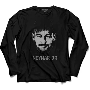 Kendim Seçtim Neymar 10 Jr Da Sılva  Silüet Santos Psg  Uzun Kollu Tişört Baskılı Çocuk T-Shirt