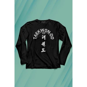 Kendim Seçtim Taekwondo Tekvando Taekwon-Do Dövüşçü Uzun Kollu Tişört Baskılı Çocuk T-Shirt