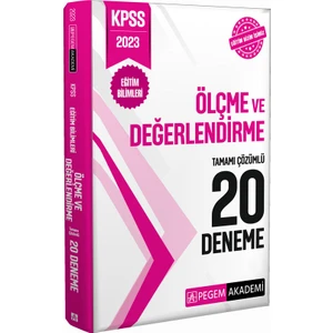 Pegem Akademi Yayıncılık 2023 KPSS Eğitim Bilimleri Ölçme ve Değerlendirme 20 Deneme