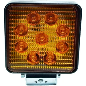 9  LED 27W Off Road Sis Farı Lambası Kare Gemi Tekne Slim