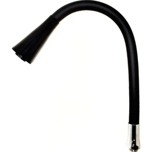 Oynar Başlıklı Silikon Siyah Renkli Tasarruflu Esnek Armut Kubar Musluk Başlığı