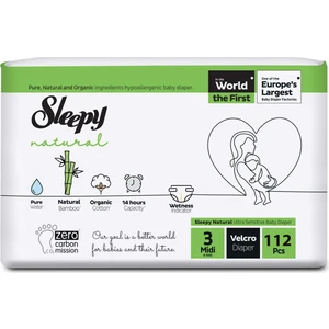 Natural Bebek Bezi 3 Numara Midi 4-9 kg 112'li