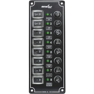 Marine 8 Anahtarlı Switch Panel 12-24v Sigorta Paneli