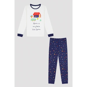 Kahve Erkek Çocuk Like Home Termal Pijama Takımı