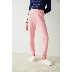 Pembe Çizgili Termal Pantolon Pijama Altı
