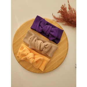Seher Bebe Butik Kız Bebek & Çocuk Ribana Bandana 3'lü Set