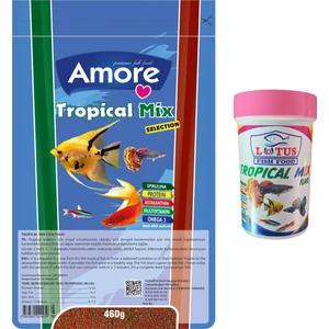 Tropical Mix Selection 460GR, Lotus Tropikal Mix Flake 100ML Kutu Akvaryum Balık Yemi