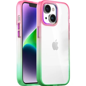 Buff iPhone 14 Air Bumper Rainbow Kılıf Pink Green