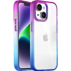 Buff iPhone 14 Plus Air Bumper Rainbow Kılıf Pink Blue