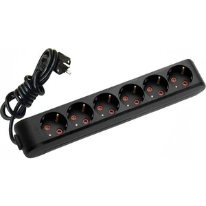Multi-Let 6'lı Kablolu Priz 5 Mt. Siyah