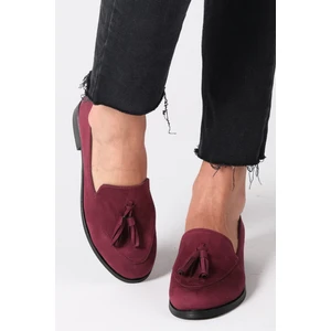 Mio Gusto Iris Bordo Süet Oxford Ayakkabı