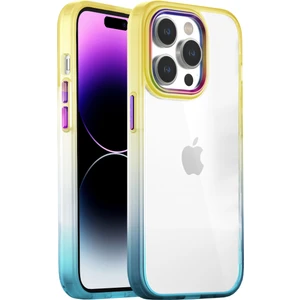 Buff iPhone 14 Pro Max Air Bumper Rainbow Kılıf Yellow Green