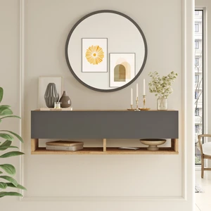 L'occi Concept Simon 60 cm Aynalı Dresuar Antre Hol Çam-Antrasit