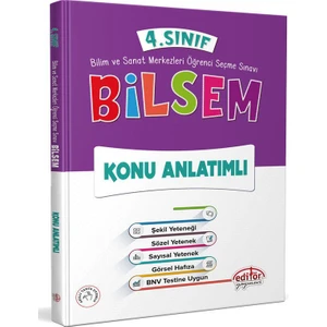 Editör Yayınları 4. Sınıf Bilsem Konu Anlatımlı