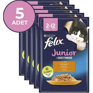 Junior Tavuklu Yavru Kedi Yaş Mama 85 gr x 5 Adet