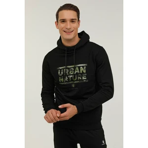 Kapüşonlu Slim Fit Siyah Erkek Sweatshirt 2WSD40052PR