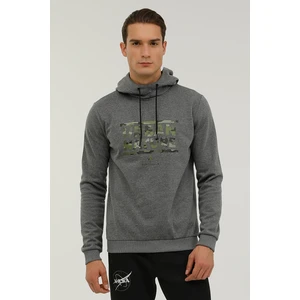 Kapüşonlu Slim Fit Gri Erkek Sweatshirt 2WSD40052PR