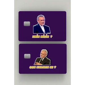 2'li Kenan Işık Soru Kredi Kartı & Akbil Sticker Kaplama