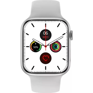 Watch W Gümüş Tam Ekran Akıllı Saat Apple iPhone ve Android Tüm Telefonlara Uyumlu