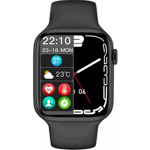 Watch W Siyah Tam Ekran Akıllı Saat Apple iPhone ve Android Tüm Telefonlara Uyumlu