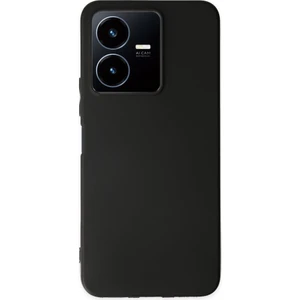 Aqua Aksesuar Vivo Y22S Kılıf Yumuşak ve Esnek Soft Siyah Silikon