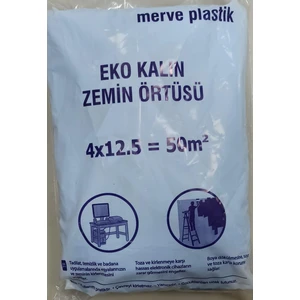 Htm Yapı Kalite Kalın Etli Boya Örtü Zemin Brandası Eşya Koruma Naylonu 50 M2 = 4 x 12,5