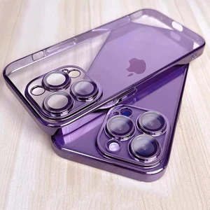 iPhone 14 Pro Max Kılıf 3D Kamera ve Lens Mercek Korumalı Ultra Lüks Razer Plating Case