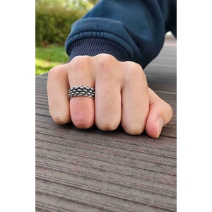 Trend Collection Ispanyol Hasır Örgü Model Gümüş Kaplama Yüzük