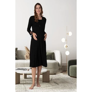 Siyah Hamile Lohusa Gecelik