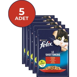Sığır Etli Yetişkin Kedi Yaş Mama 85 gr x 5 Adet