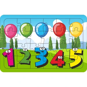 Güven Serigrafi Sayılar 24 Parça Ahşap Çocuk Puzzle Yapboz Model 1