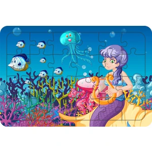 Deniz Kızı 24 Parça Ahşap Çocuk Puzzle Yapboz Model 2