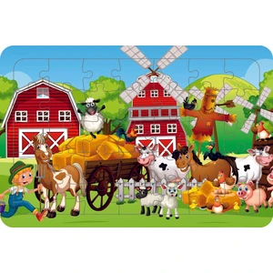 Güven Serigrafi Hayvanlar 35 Parça Ahşap Çocuk Puzzle Yapboz Model 18