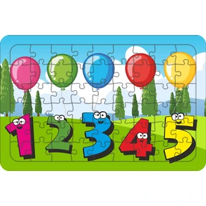 Güven Serigrafi Sayılar 54 Parça Ahşap Çocuk Puzzle Yapboz Model 1