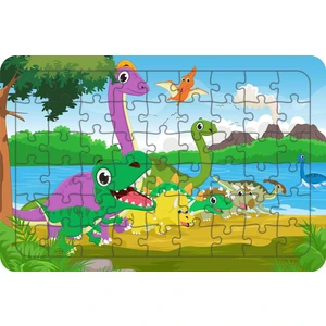Güven Serigrafi Dinzorlar Tatilde 54 Parça Ahşap Çocuk Puzzle Yapboz