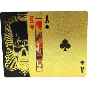 Gold Kurukafa Iskambil Kağıdı Plastik  Su Geçirmez Oyun Kağıdı CIN384