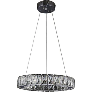 Ala Lighting Plaket Kristal Taş Işlemeli 304 Siyah Paslanmaz Ledli Avize