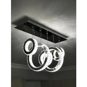 Ala Lighting Ala Aydınlatma Plaket Kristal Taş Işlemeli 304 Krom Paslanmaz Ledli Kumandalı