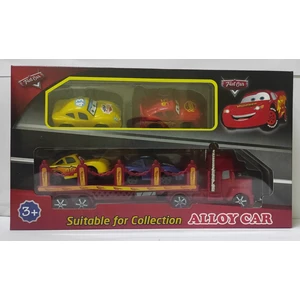 Oyuncak Şimşek Mcqueen Mack Tır ve Arkadaşları 4 Araçlı Oyuncak Taşıyıcı Tır
