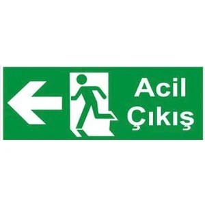 Acil Çıkış Uyarı Levhası Fosforsuz