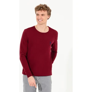 U.S. Polo Assn. Erkek Bordo Triko Kazak 50253443-VR014