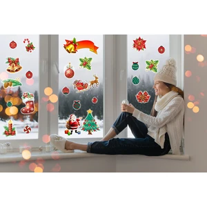  Yılbaşı Temalı Cam ve Duvar Sticker(Etiket) Süsü