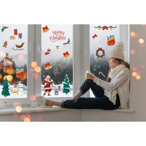  Yılbaşı Temalı Cam ve Duvar Sticker(Etiket) Süsü