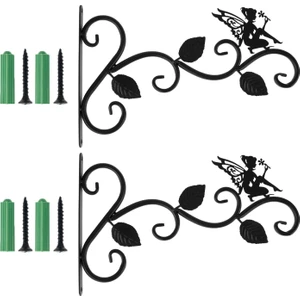 Royal Love Duvar Kanca Dökme Demir Fener Asma Saksı Montaj Fener Askı 3 Yaprak Sessiz Perisi (Yurt Dışından)