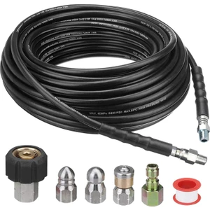 Royal Love Yüksek Basınçlı Yıkayıcı Kanalizasyon Tahliye Temizleme Temizleyici Hortumu 5800PSI Nozul (Yurt Dışından)