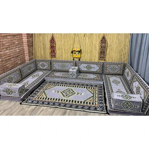 Şark Köşesi Minder, Kilim, Heybe Çanta Takımı Konsept Gri 18 Parça