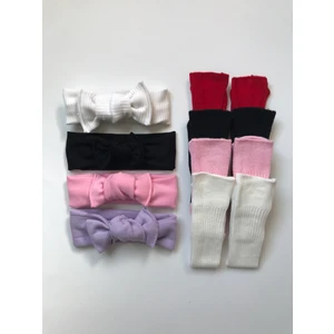Nis Butik 8’li Bebek Hediyelik Set Bandana Dizaltı Çorap